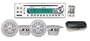 PYLE PLCD6MRKT Waterproof Marine AM/FM/CD Player Receiver with 4 x 5.25-Inch Speakers and Splash-Proof Radio Cover (White)