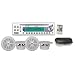 PYLE PLCD6MRKT Waterproof Marine AM/FM/CD Player Receiver with 4 x 5.25-Inch Speakers and Splash-Proof Radio Cover (White)