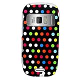 Hard Snap-on Shield RUBBERIZED With RAINBOW DOTS DesignFaceplate Cover Slee ....