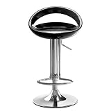 Rho Contemporary Adjustable Barstool - Black Licorice