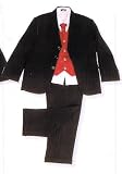 5 Piece Black Dobby Suit (Wedding/Christening/Formal Wear)