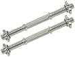 Profi Kurzhantelstangen 40cm mit Gewinde Auflagefl�chen Chrom inkl. Sternverschl�ssen 30/31mm