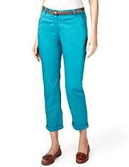 Per Una Roma Cotton Rich Cropped Chinos with Belt