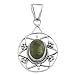 Gorgeous 2.2 Ct. Labradorite 925 Sterling Silver Floral Pendant