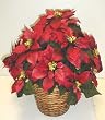 Red Classic DOUBLE artificial silk Poinsettia