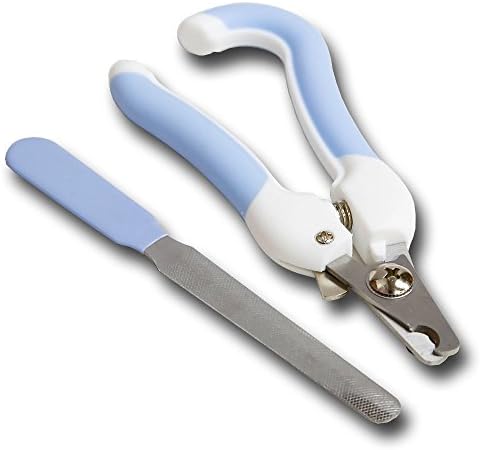 Dog / Cat Nail Clippers, Professional Pet Nail Clippers Grooming Trimmer, Safety Guard &amp; Free Nail File, Non Slip Handles, Easy and Safe