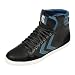 Hummel Men's Slimmer Stadil High Top Sneaker Shoe In Black Oiled Nubuck Leather