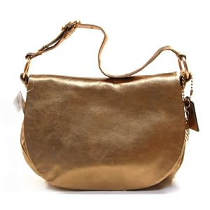 NEW AUTHENTIC COACH ALI ROSEGOLD LEATHER FLAP HOBO 13652