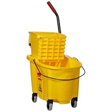 Rubbermaid FG748018 WaveBrake Side Press Combo Mopping System 26 qt Capacity, 18.6" Length x 15.6" Width x 16.7" Height, Yellow