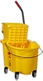 Rubbermaid 748018YW Wavebrake 26-Quart Side Press Mop Bucket & Wringer Combo, Yellow