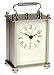 Silver Finish Quartz Carriagemantel Clock With Alarm