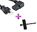 90 Degree 3 Prong AC Power Cord Cable For Onkyo TX-NR818 Home Theater A/V Audio Video Receivers + eCool4U Cable Tie