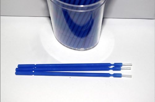 Shiny White Disposable Micro Brush Dental Lab Long Gingival Applicator 8mm Blue Color Pack of 400