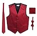 Gioberti Mens 4 Piece Formal Vest, Bowtie, Tie, Pocket Square Set