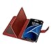 TabPow Galaxy S7 Case, S7 Case, 9 Card Slot Series - Wallet Folio PU Leather Case Cover with Detachable Magnetic Hard Case for Samsung Galaxy S7, Brown