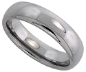 Tungsten Carbide 6 mm (1/4") High Polish Comfort Fit Dome Band / Thumb Ring