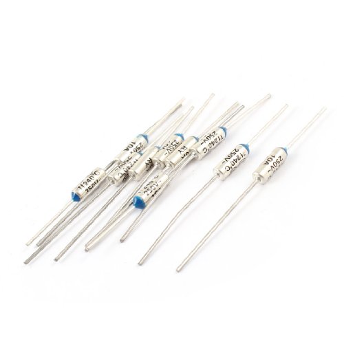 10 Pcs Short Circuit Protection TF Aluminum Thermal Fuse 240C 250V 10A