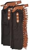 Tough-1 Smooth Leather Cowboy Cutting Chaps