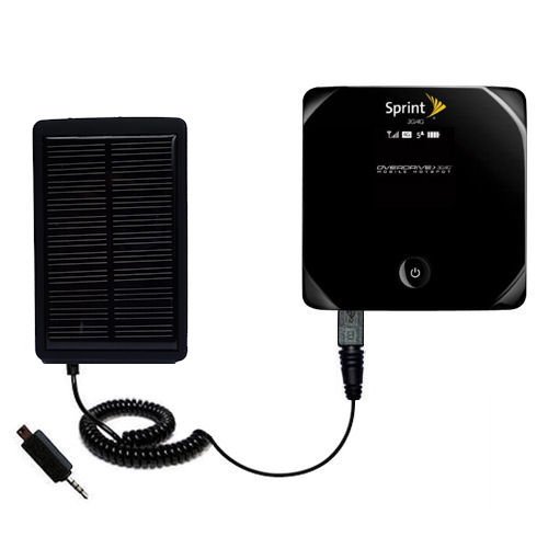 Solar Powered Rechargeable External Battery Pocket Charger for the Sierra Wireless AirCard W801 Mobile Hotspot - uses Gomadic TipExchange Technology Solar Powered Rechargeable External Battery Pocket Charger for the Sierra Wireless AirCard W801 Mobile Hotspot - uses Gomadic TipExchange Technology