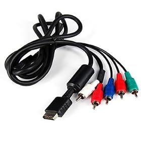NEW HD COMPONENT AV CABLE LEAD FOR PS3 IN BLACK