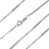 Elegant Sterling Silver Box Chain Necklace for Pendants (sz 16-30