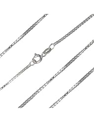 Elegant Sterling Silver Box Chain Necklace for Pendants (sz 16-30")