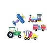 Wallies Wallpaper Cutouts 25 Olive Kids Trains, Planes & Trucks
