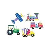 Wallies Wallpaper Cutouts 25 Olive Kids Trains, Planes & Trucks
