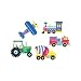 Wallies Olive Kids Trains Planes Trucks Cutouts Border