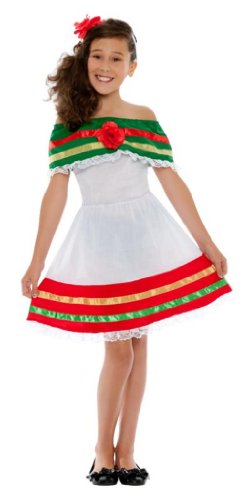 Imagen principal de Childs Mexican Dress & Headband Costume For Girls (accesorio de disfraz)