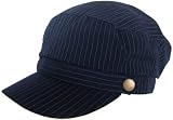 Pinstripe Newsboy Cadet Summer Engineer Cap Cabbie Driver Hat