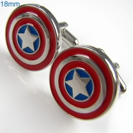  New Captain America Marvel Comics Formal Wear Cufflinks Cuff Links