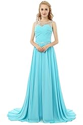 Chiffon Beaded Sleeveless Evening Dress/Bridesmaid Dress/Prom Dress 