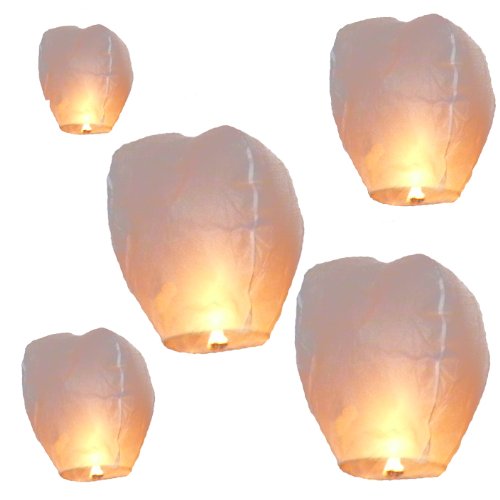 Night Sky Lanterns White Sky Candles (Pack of 5) top Garden Furniture product Night Sky Lanterns White Sky Candles (Pack of 5) picture