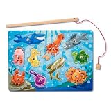 Melissa & Doug Deluxe 10-Piece Magnetic Fishing Game ~ Melissa & Doug