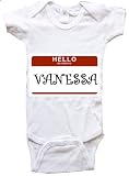 HELLO MY NAME IS VANESSA - Name-series - White Or Pink Onesie / Baby T-shirt