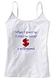 WHEN I GROW UP I WANT TO MARRY A MILLIONARE - BigBoyMusic BabyDolls - White Women's / Girls Camisole (Girlie / Babydoll)