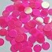 Round Flat Sequin 12mm Top Hole Hot Pink Rainbow Iris Fluorescent Matte Opaque Back Reversible. Couture Paillettes. Made in USA