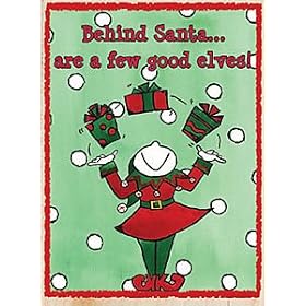 Stamps Happen Mounted Christmas Stamp A FEW GOOD ELVES For Scrapbooking, Card Making & Craft Projects