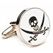 White Calico Jack Pirate Skull Cufflinks Cuff Links