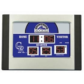 Click here to buy Colorado Rockies Scoreboard Desk Clock.