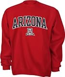 Arizona Wildcats Red Tackle Twill Crewneck Sweatshirt