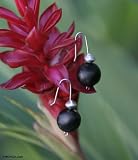 Bull horn earrings, 'Globe' 0.6 W 1.4 L
