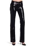 IMAGE OF HALSTON HERITAGE Women's Embroidered Sequins Pant, Black, 2