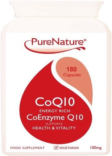 Co-Enzyme CoQ10 Rapid Absorption 100mg / 180 Easy One-a-Day Vegetarian Capsules Energy Rich to Support Wellbeing of the Heart, Liver & Body Cells