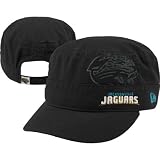 NFL Women's Jacksonville Jaguars Goal-2-Go Military Cap (Black, One Size Fits All)