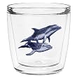 Dolphins 12 oz Double-Old-Fashioned Insulated Beverage Tumbler, Clear