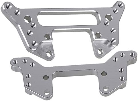 Mxfans Silver Aluminum Alloy 102022 102023 Front &amp; Rear Shock Tower for HSP RC 1:10 Model Car Upgrade Parts