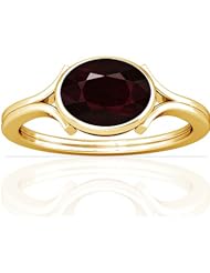 14K Yellow Gold Oval Cut Ruby Womens Astrological Ring