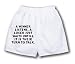 White Boxer Short with A winner listens, a loser just waits untill it is their turn t...